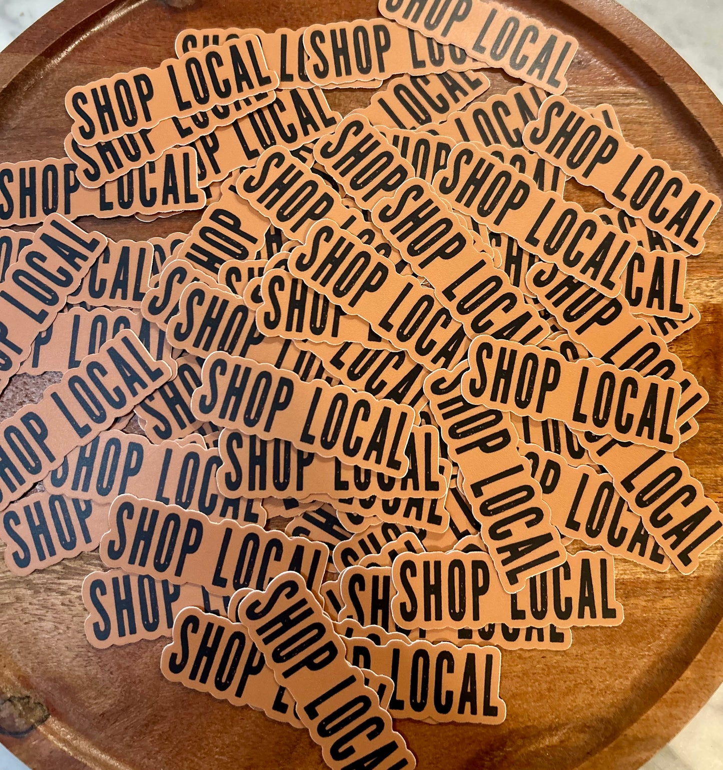 Shop Local Sticker • toasty brown