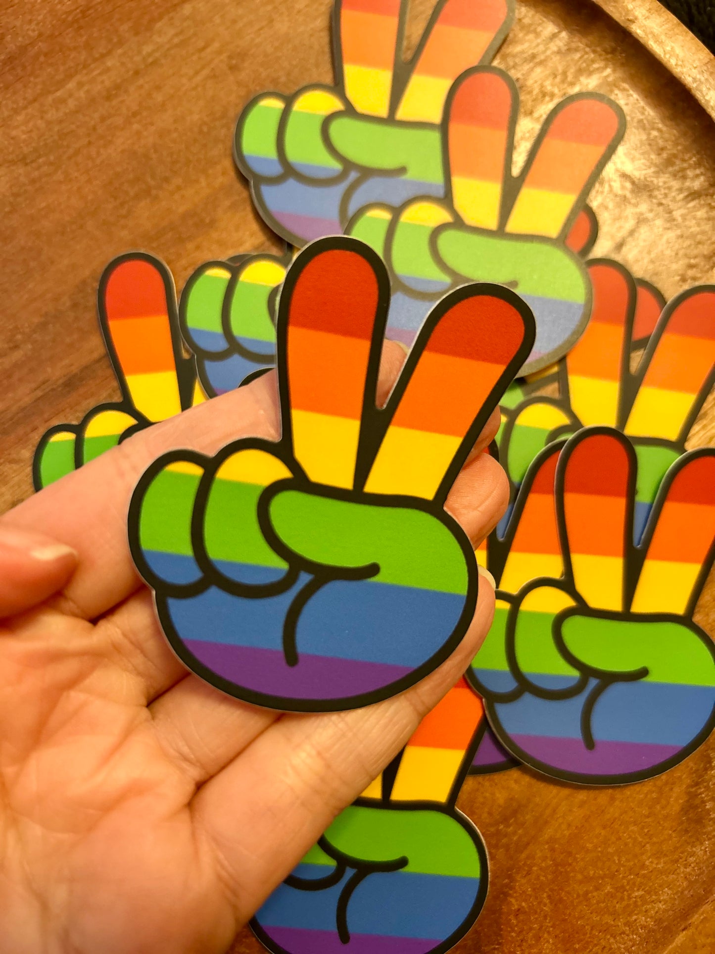 Pride peace sticker
