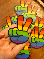 Pride peace sticker