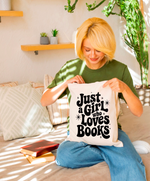Just a girl who loves books tote bag