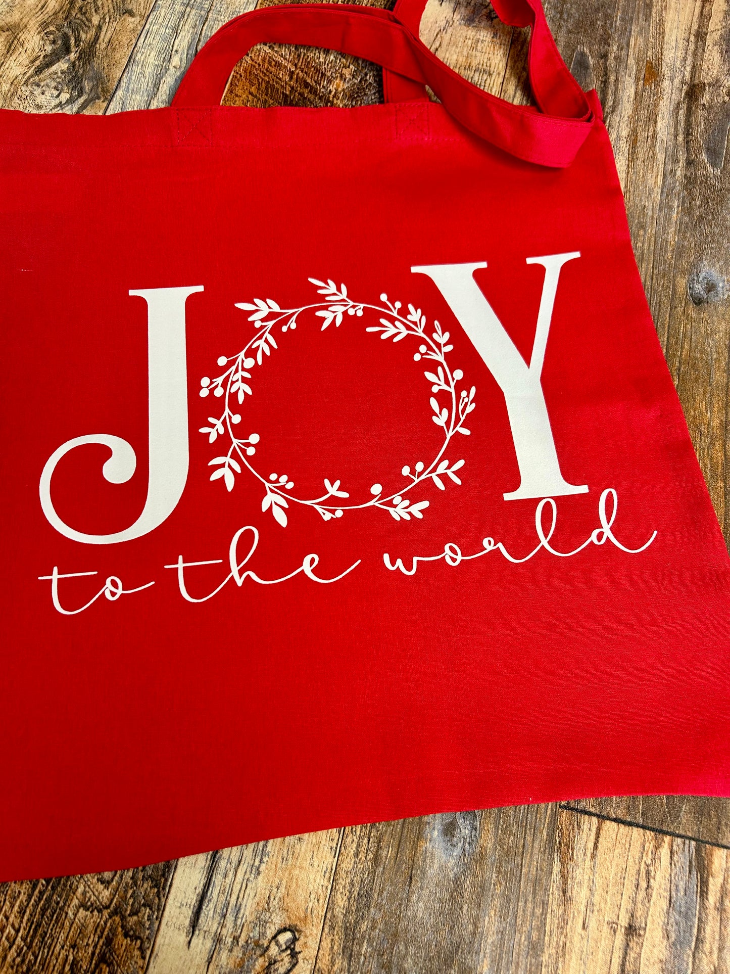 Joy to the World Red Tote Bag