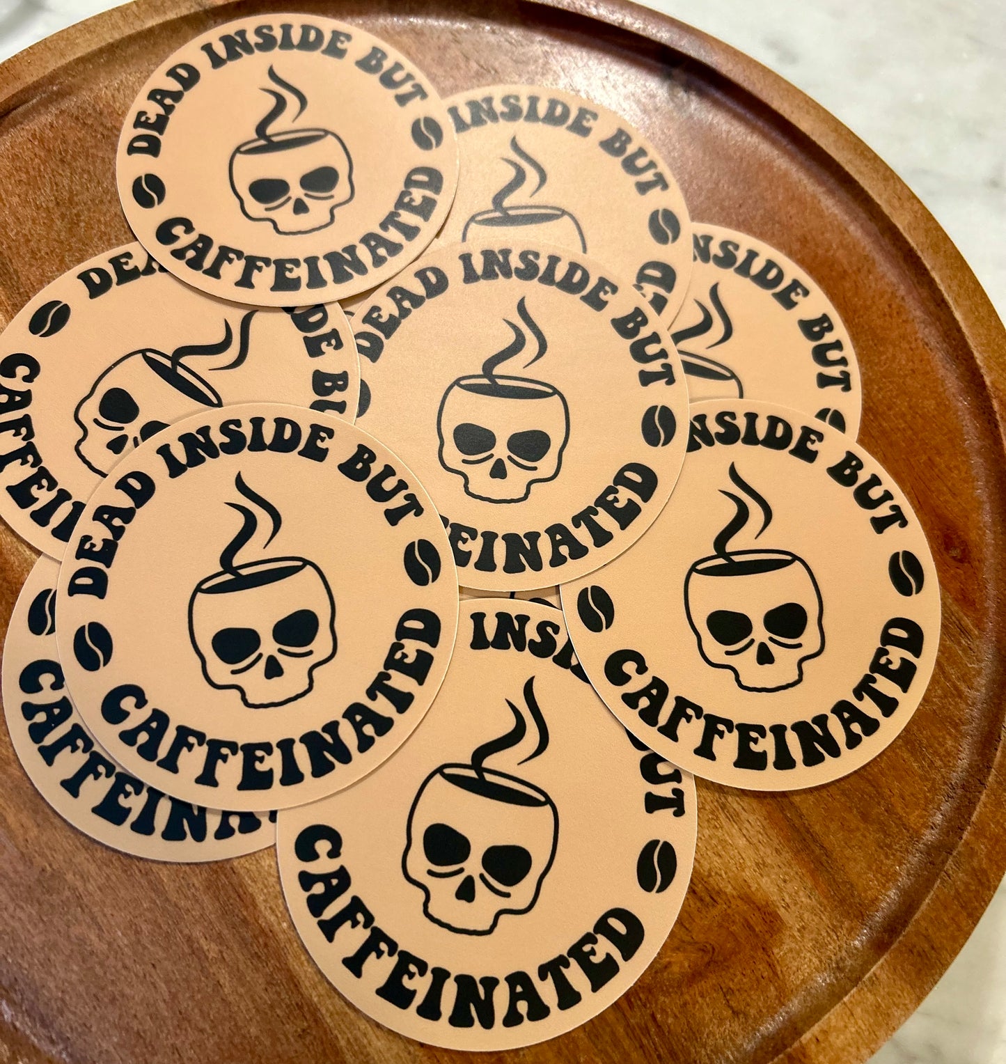 Dead Inside Sticker • tan