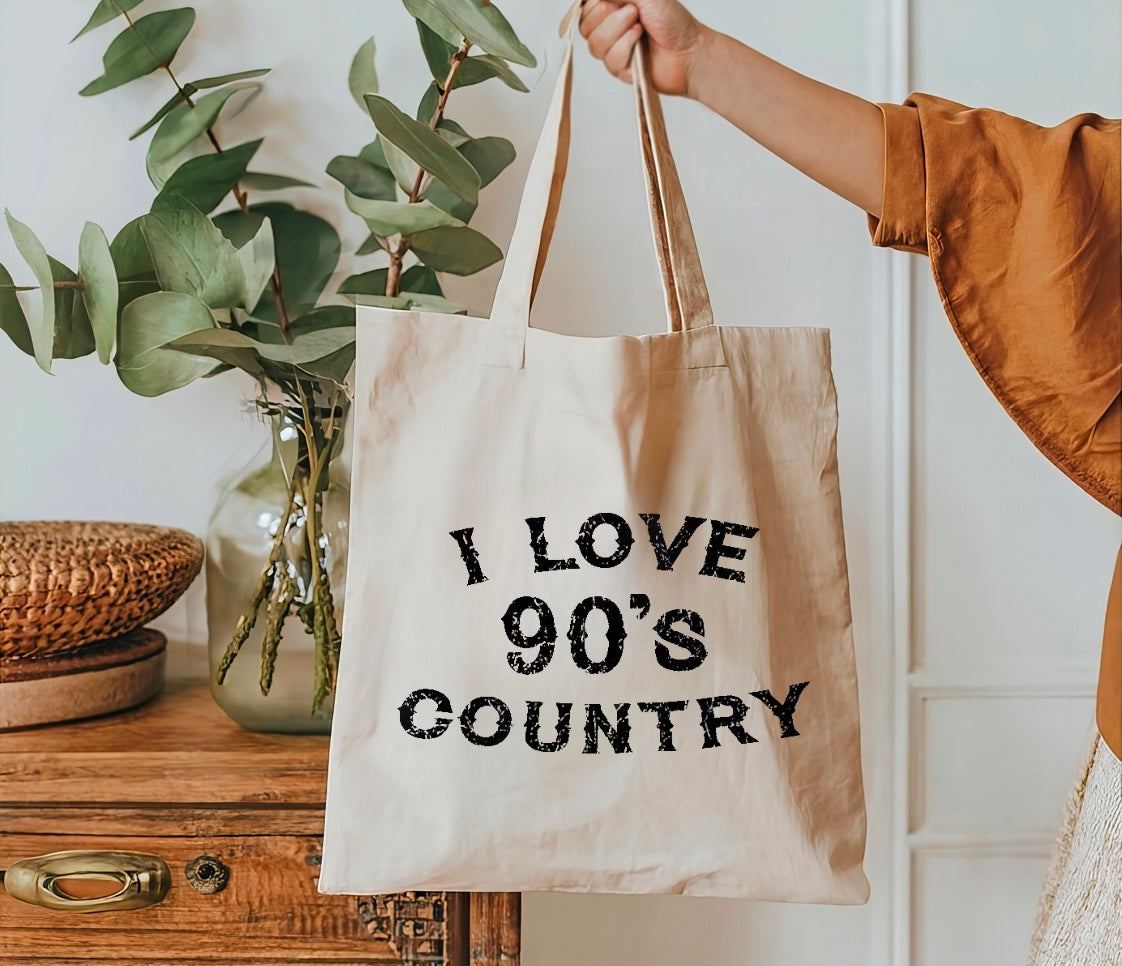 I love 90’s country tote bag