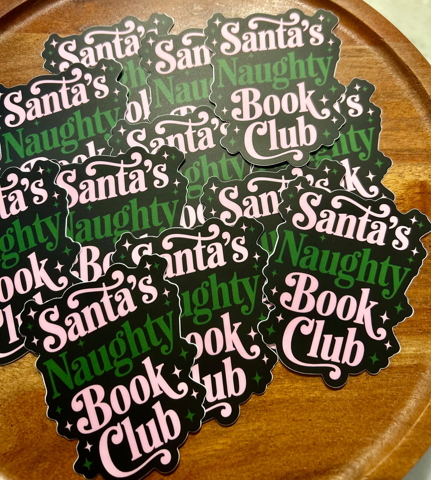 Santa’s naughty book club sticker