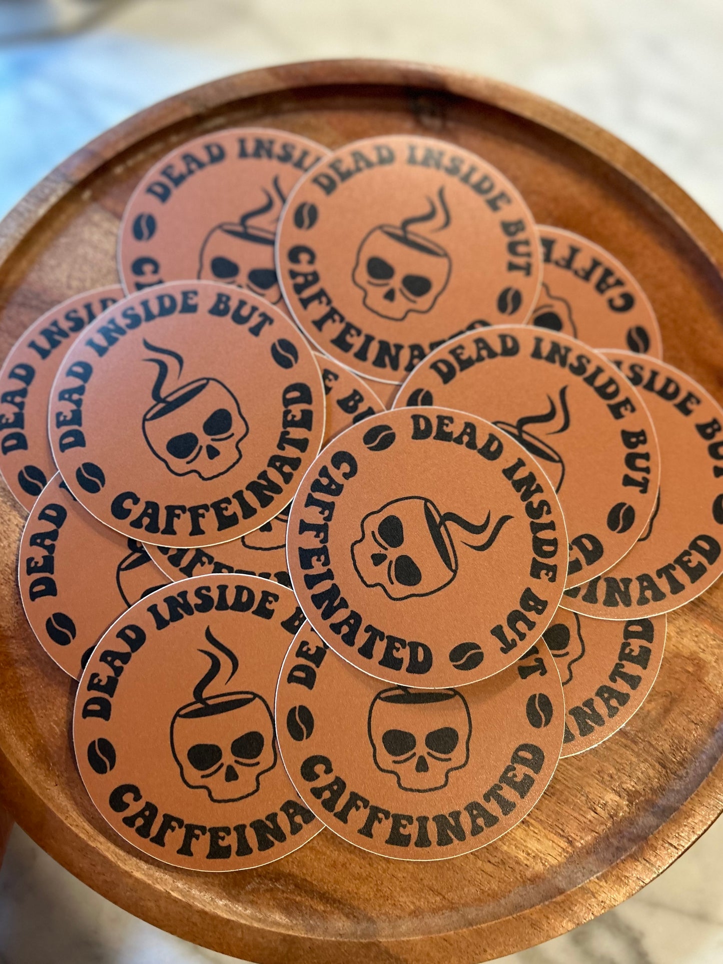Dead Inside Sticker • brown