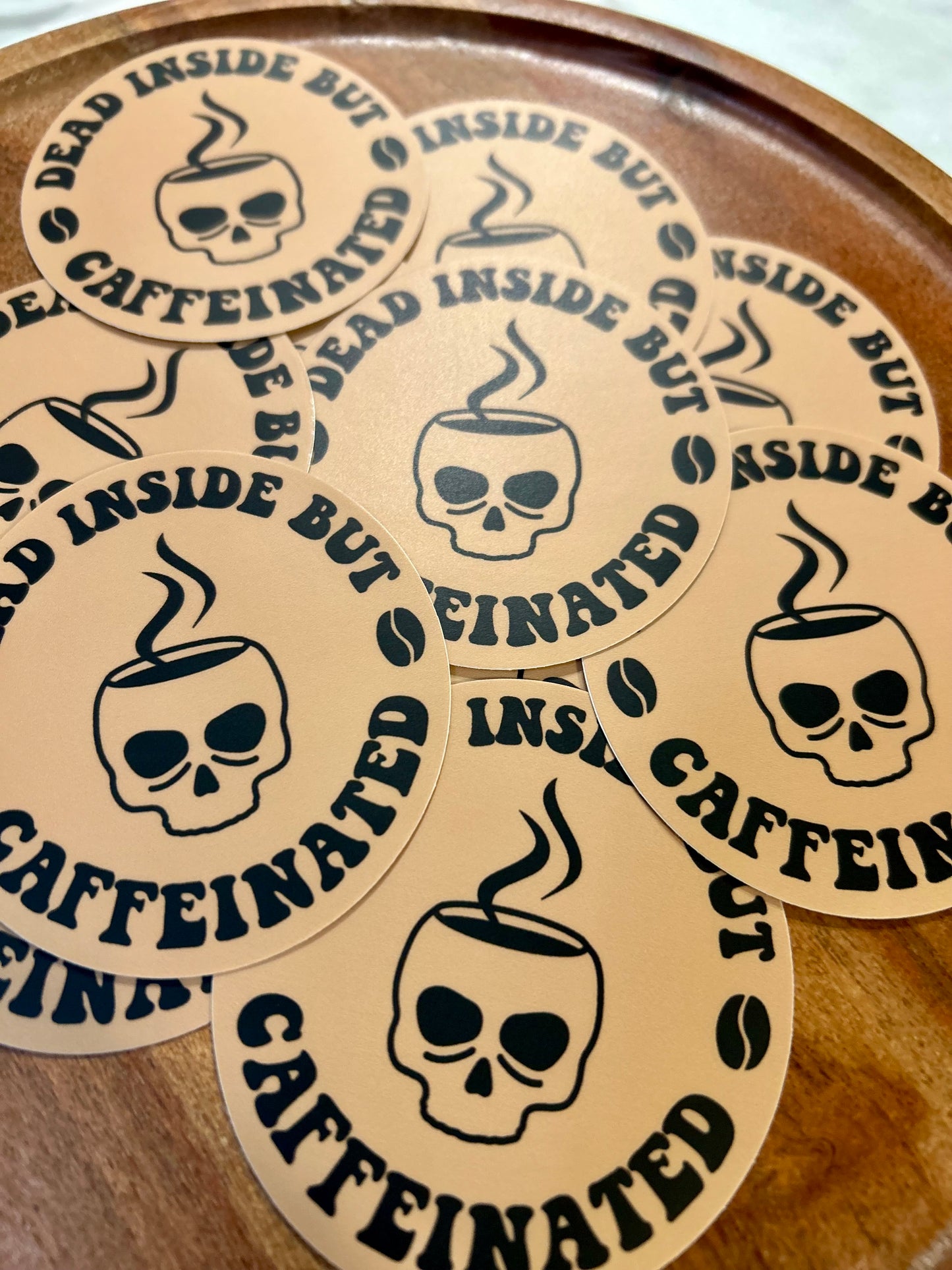 Dead Inside Sticker • tan