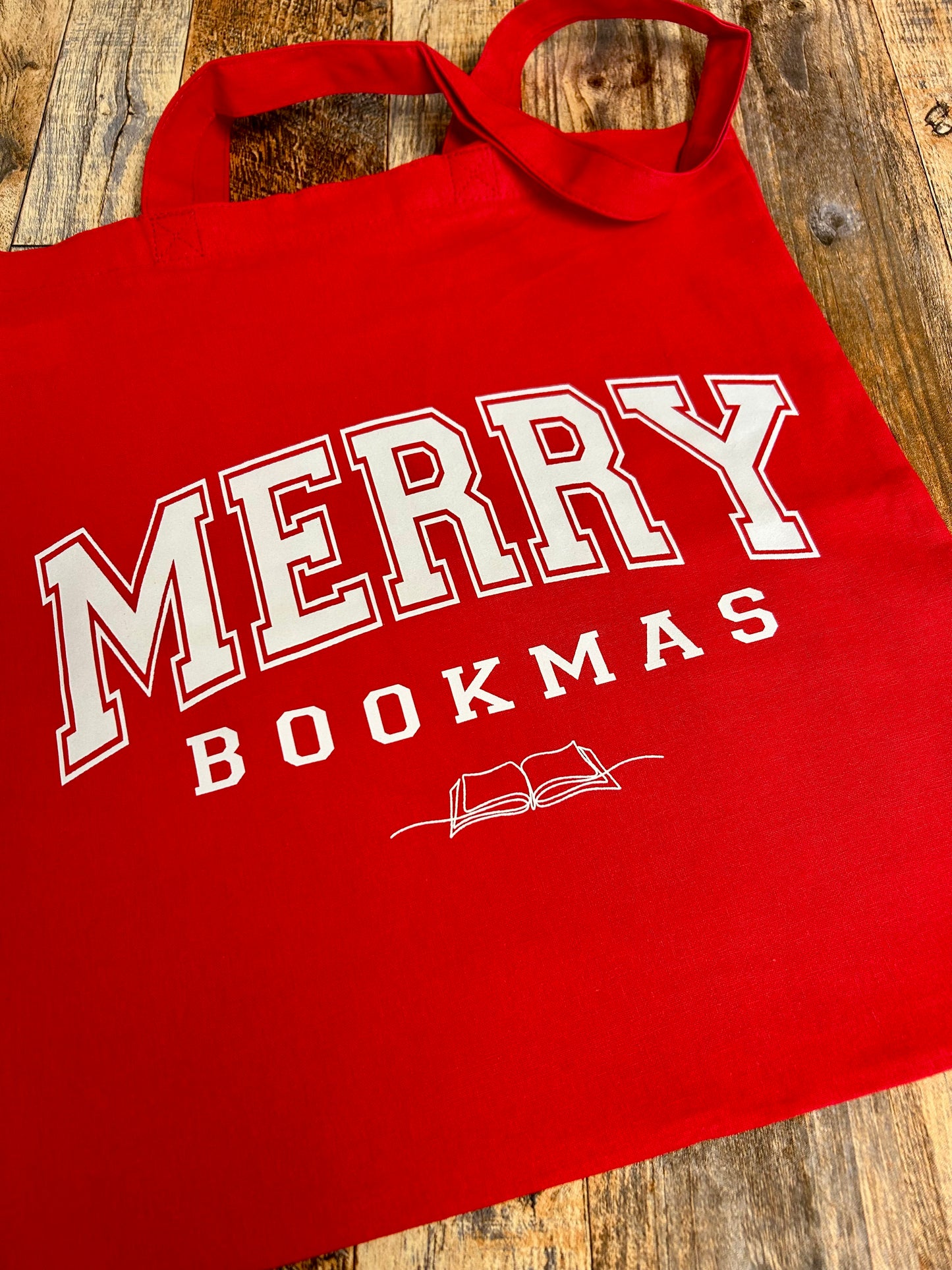 Merry Bookmas Red Tote Bag