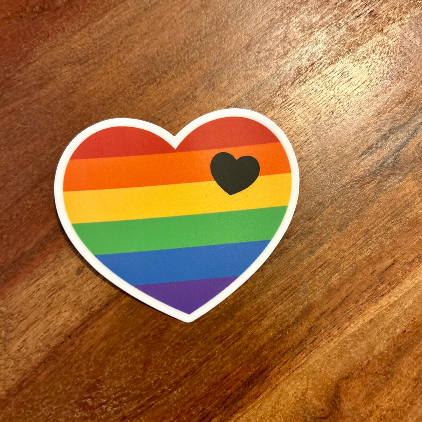 Pride black heart sticker