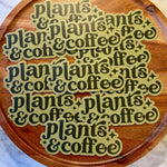 Plants & Coffee Sticker • green
