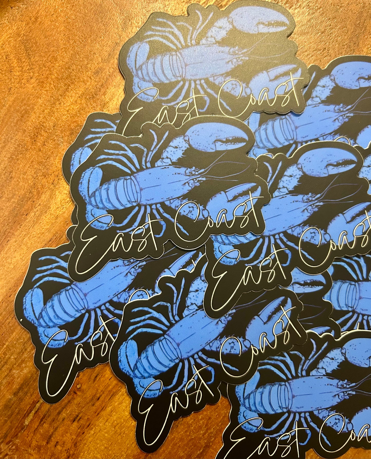 Blue East Coast Lobster sticker • white
