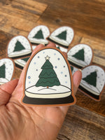 Tree snow globe sticker