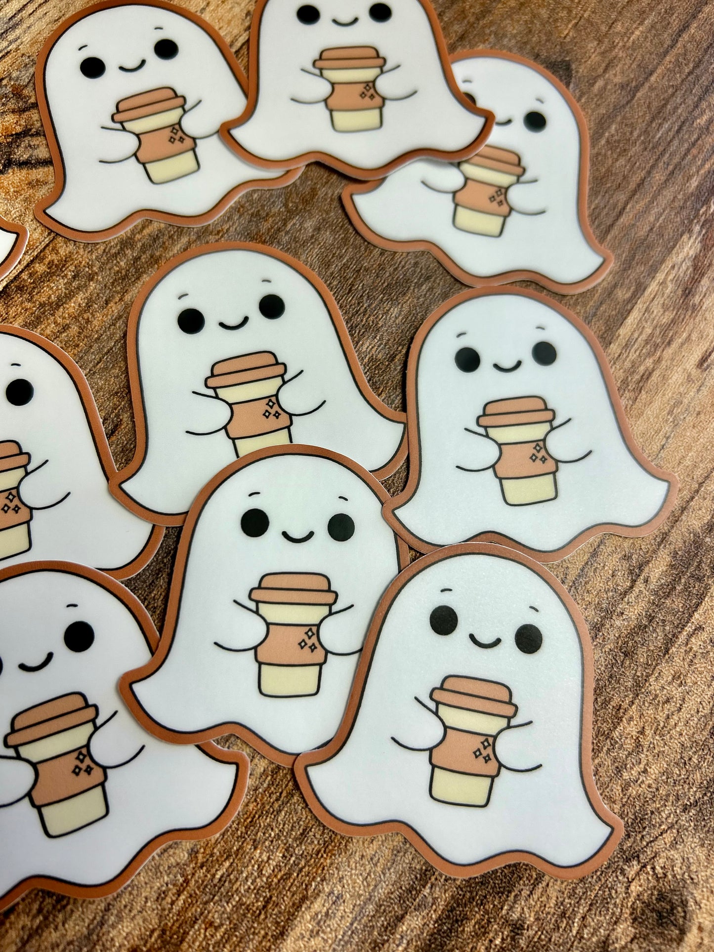 Ghostie latte sticker