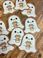 Ghostie latte sticker