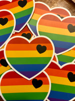 Pride black heart sticker