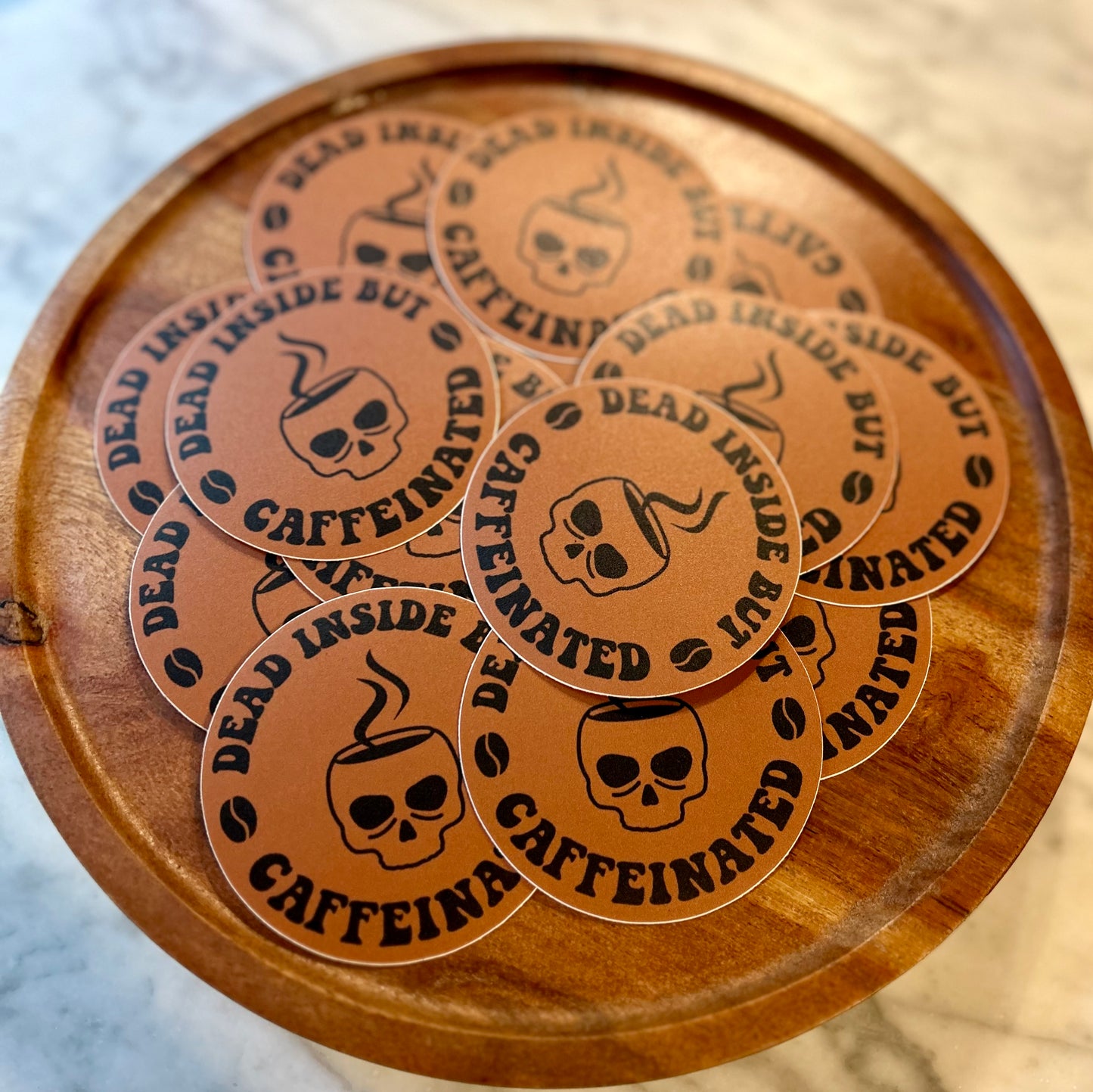 Dead Inside Sticker • brown