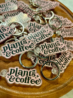 Plants & Coffee Keychain • pink
