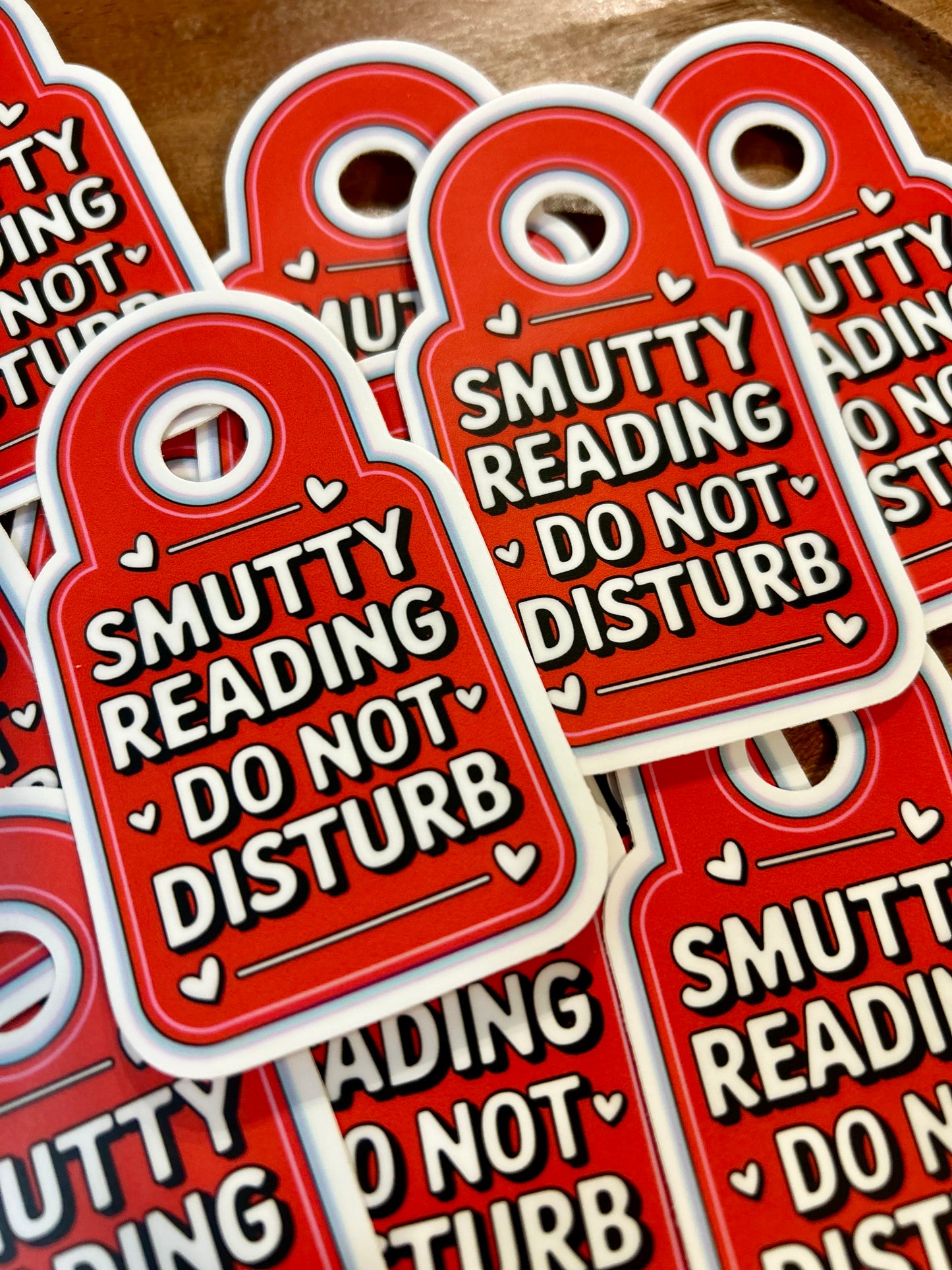 Smutty reading DND sticker