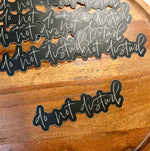 Do not disturb sticker • black
