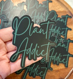 Plant Addict sticker • black
