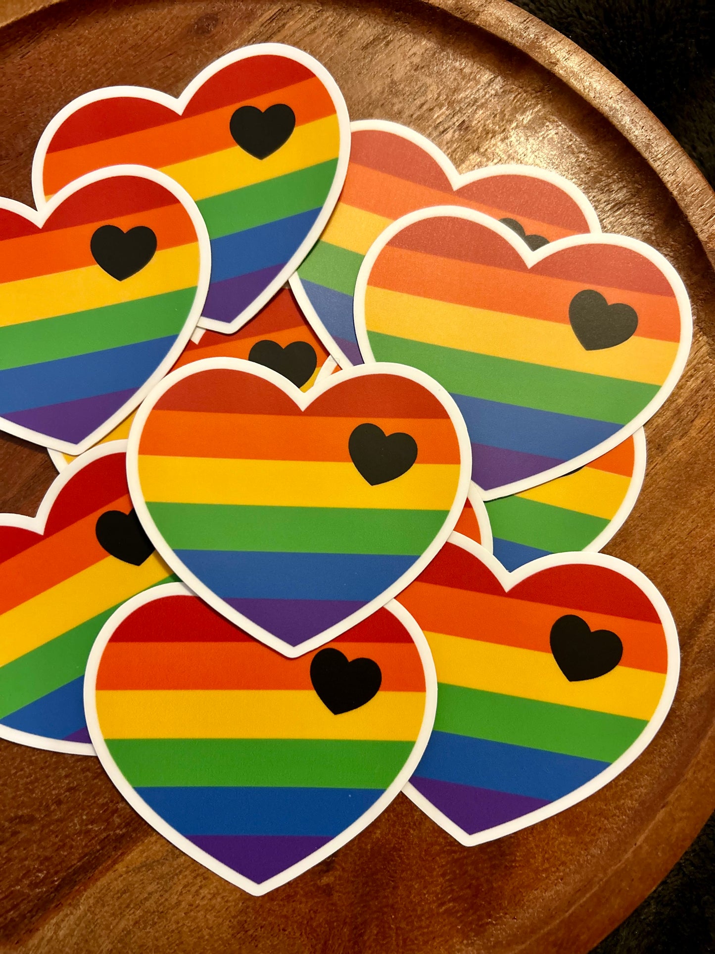 Pride black heart sticker