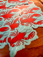 East Coast Lobster sticker • aqua