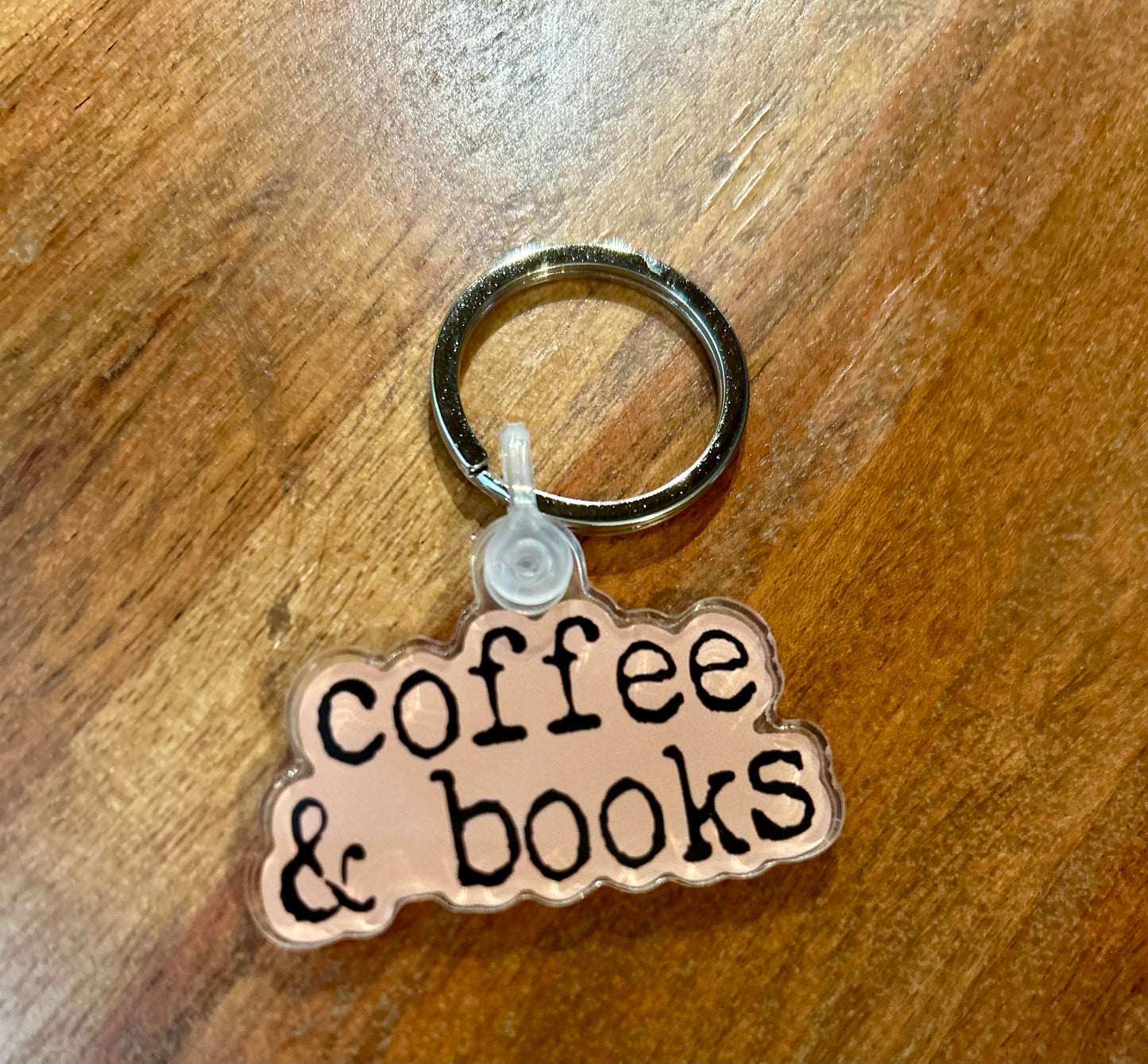 Coffee & books keychain