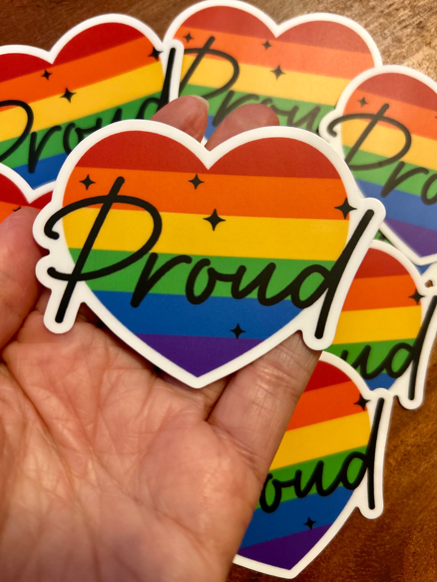 Proud pride heart sticker