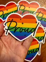 Proud heart sticker