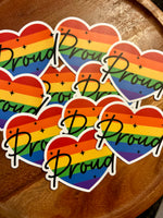 Proud pride heart sticker
