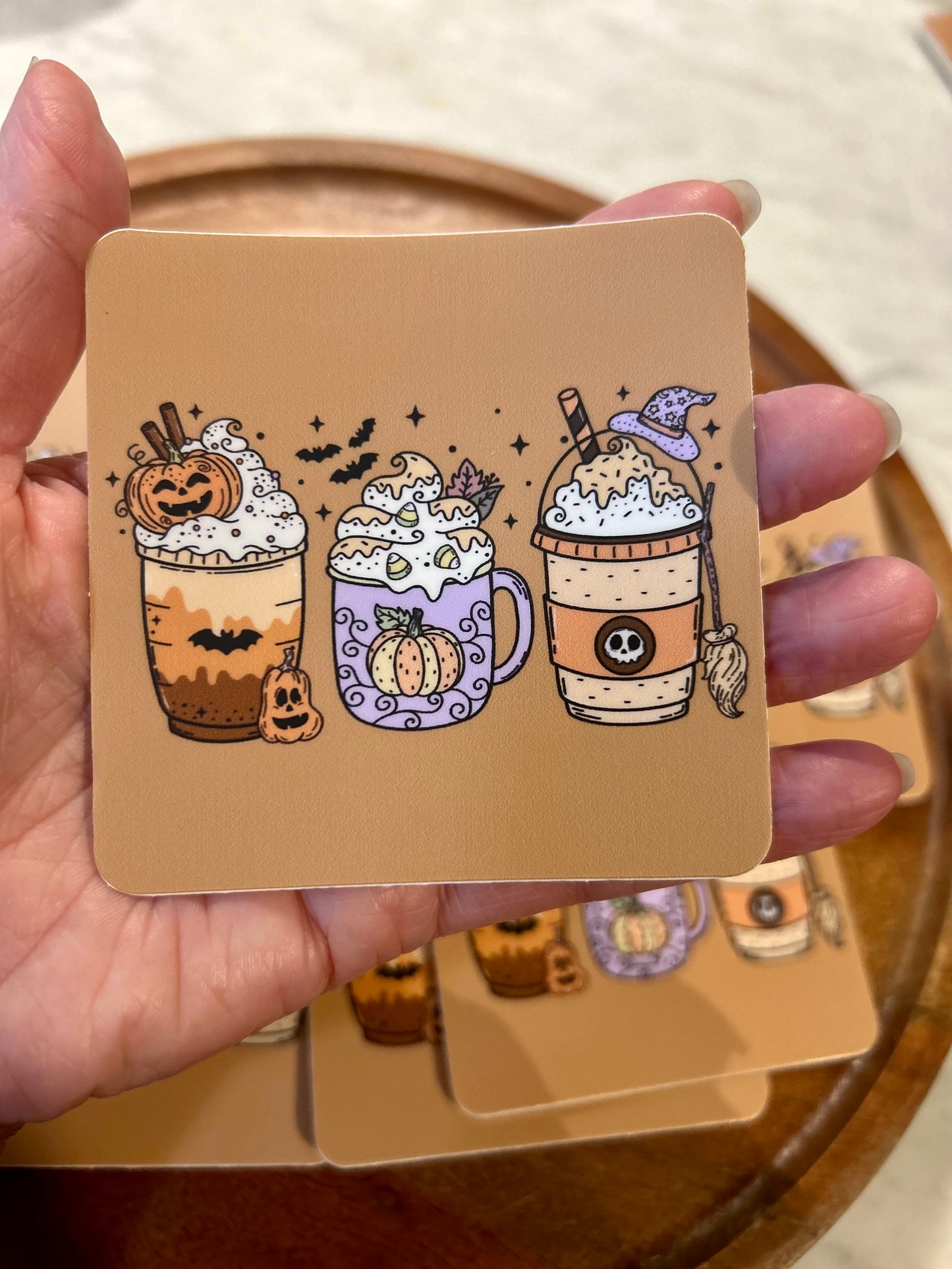 Fall drinks sticker