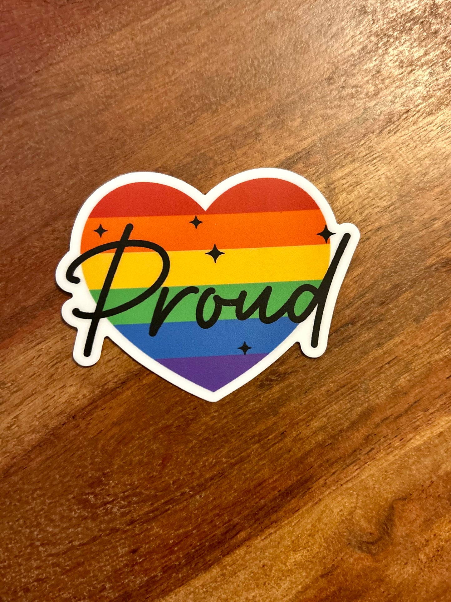 Proud pride heart sticker