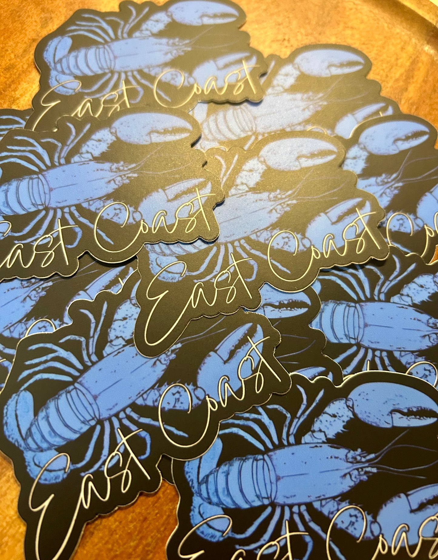 Blue East Coast Lobster sticker • white