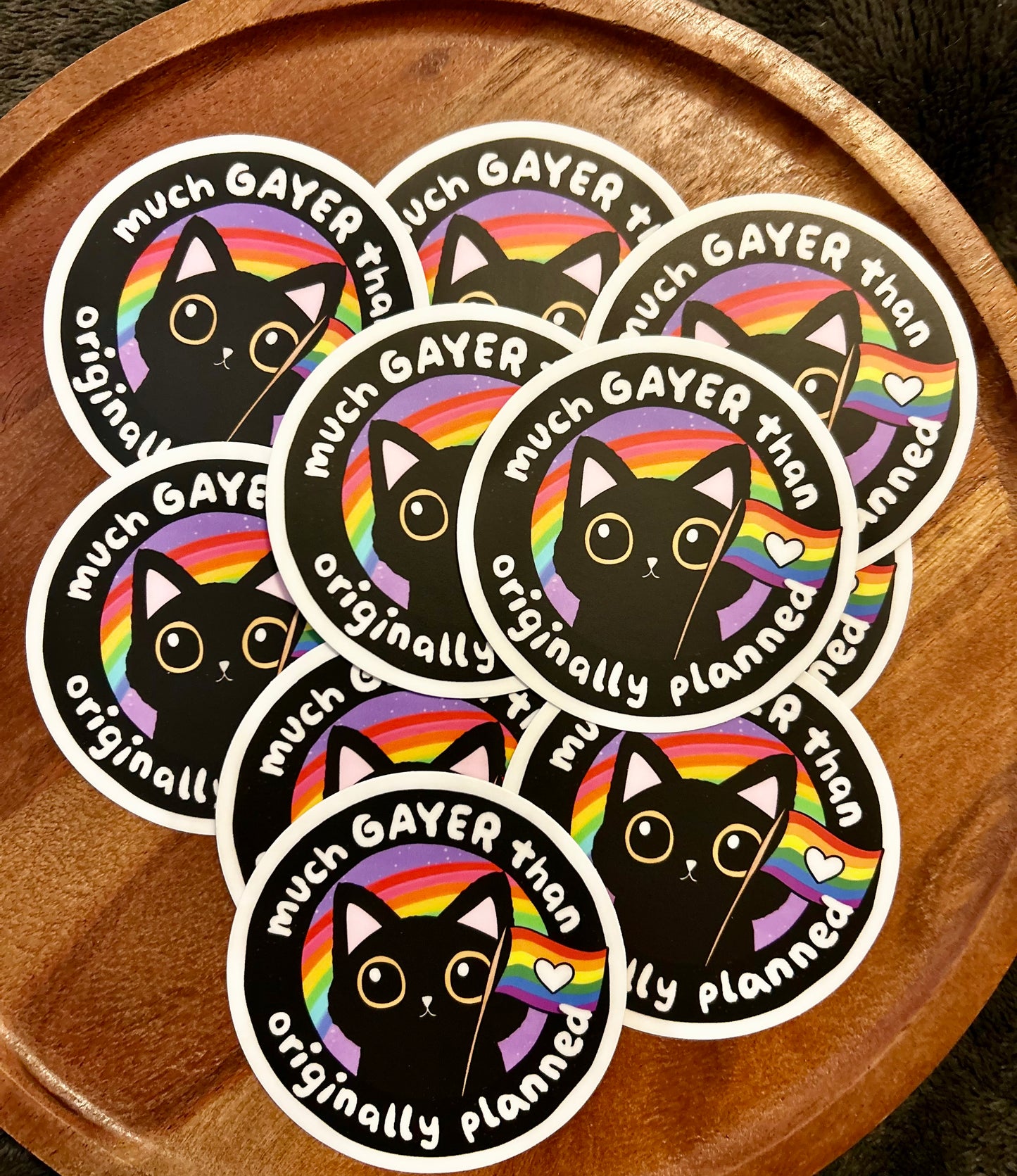 Much gayer than originally planned sticker