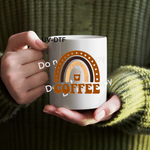UV-DTF Coffee Rainbow decal