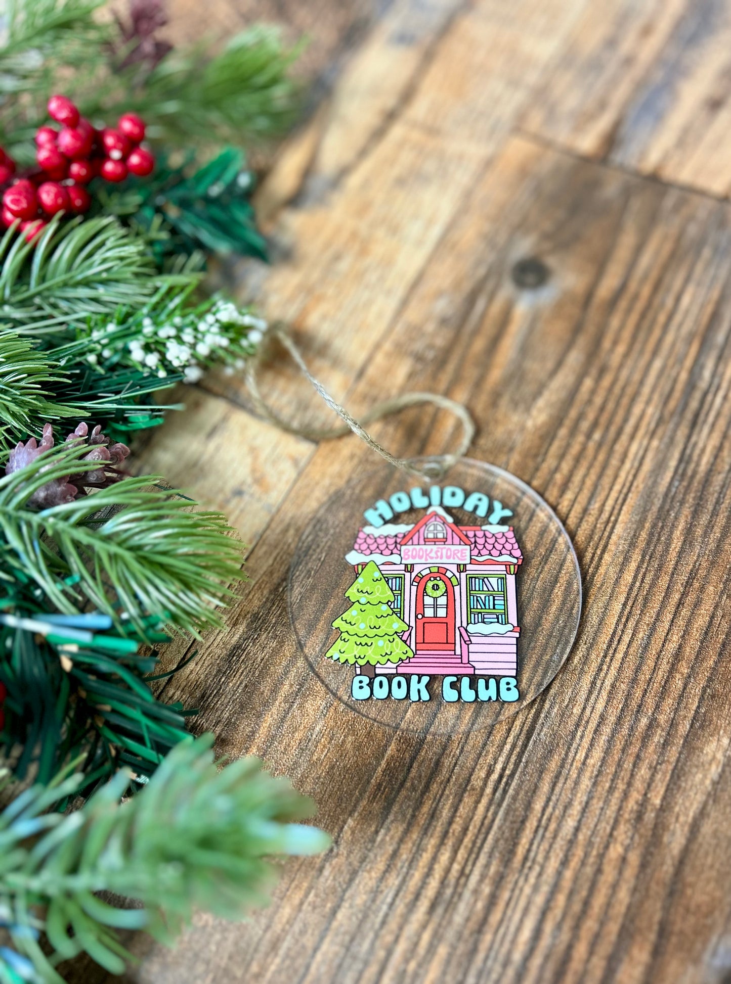 Holiday Book Club ornament