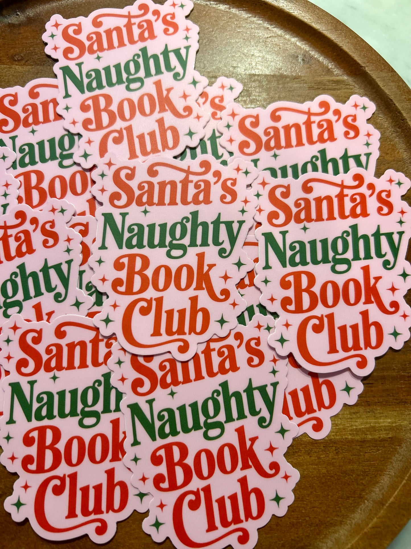 Santa’s naughty book club sticker