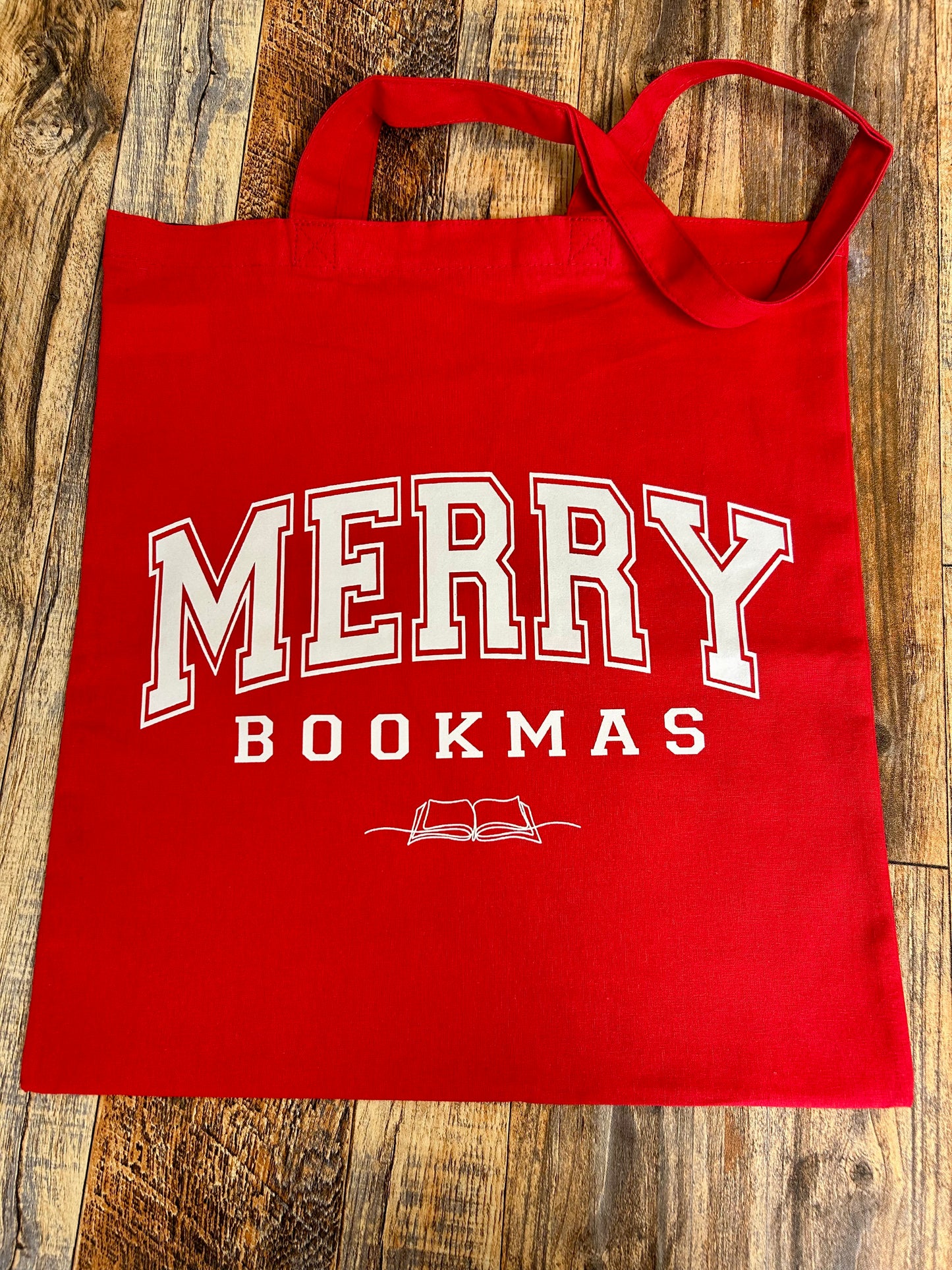 Merry Bookmas Red Tote Bag