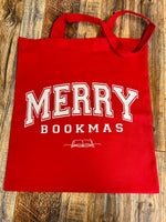 Merry Bookmas Red Tote Bag
