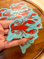 East Coast Lobster sticker • aqua