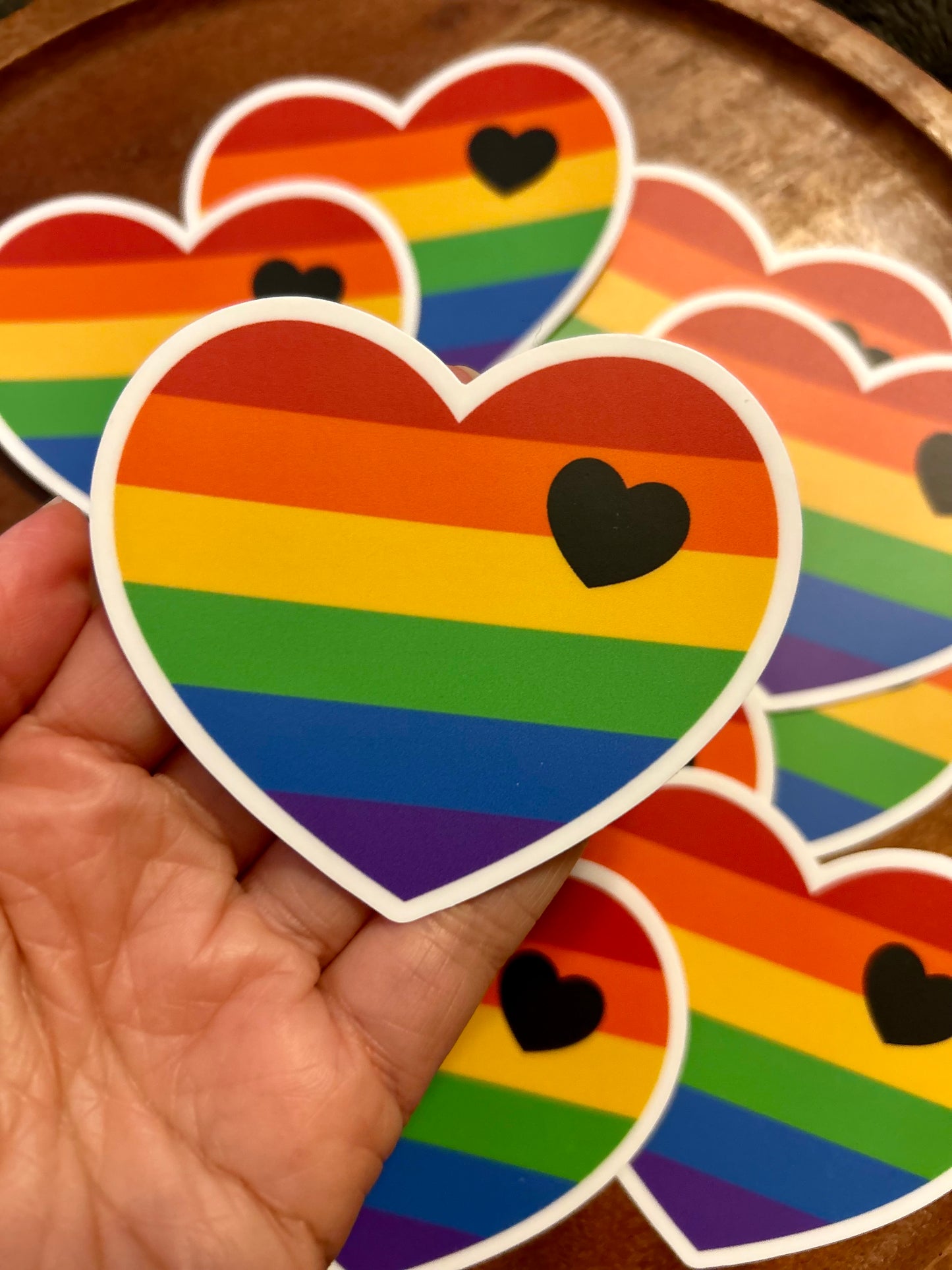 Pride black heart sticker