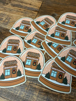 Bookshop snow globe sticker