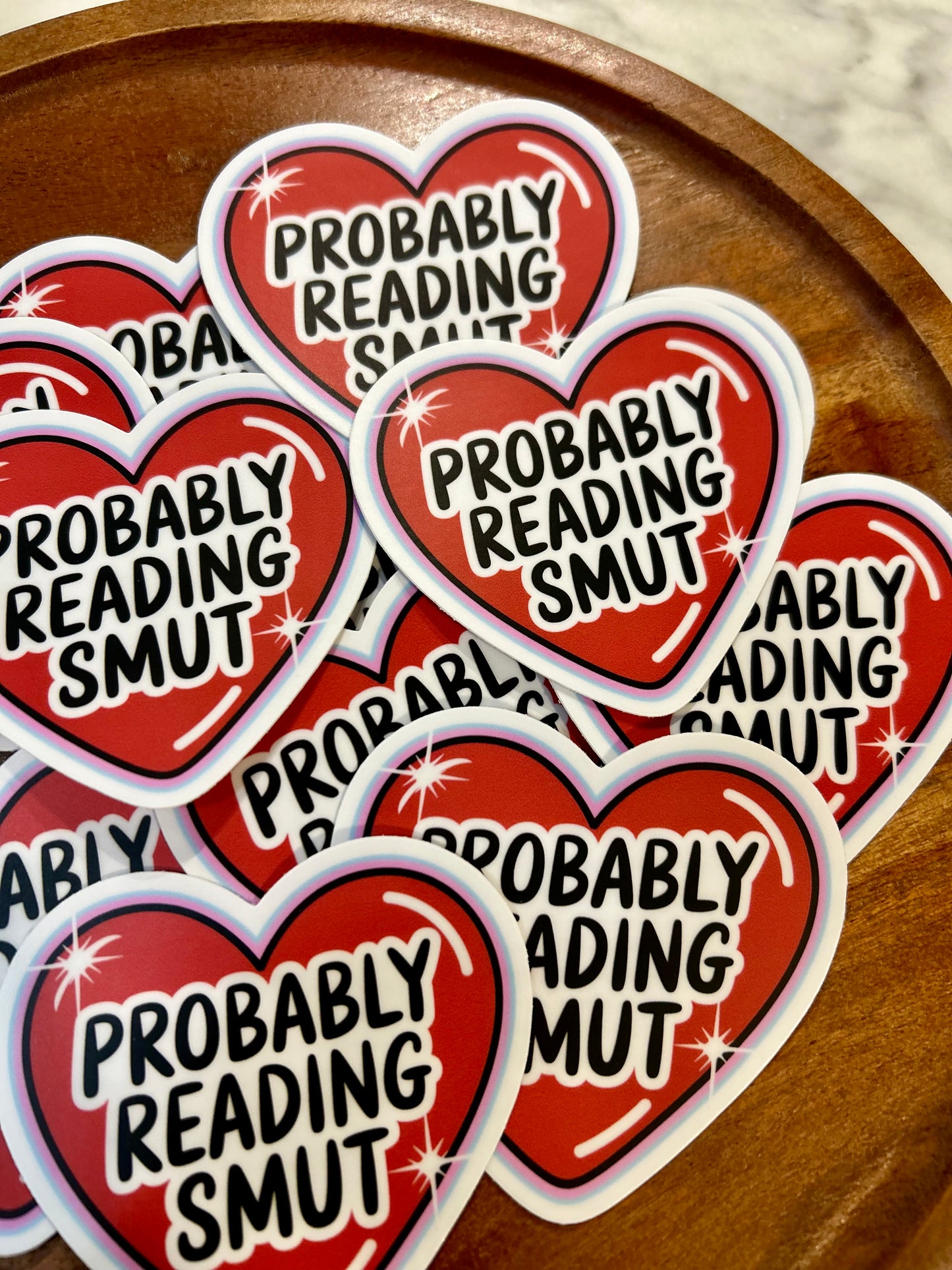 Probably reading smut sticker