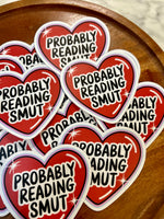 Probably reading smut sticker