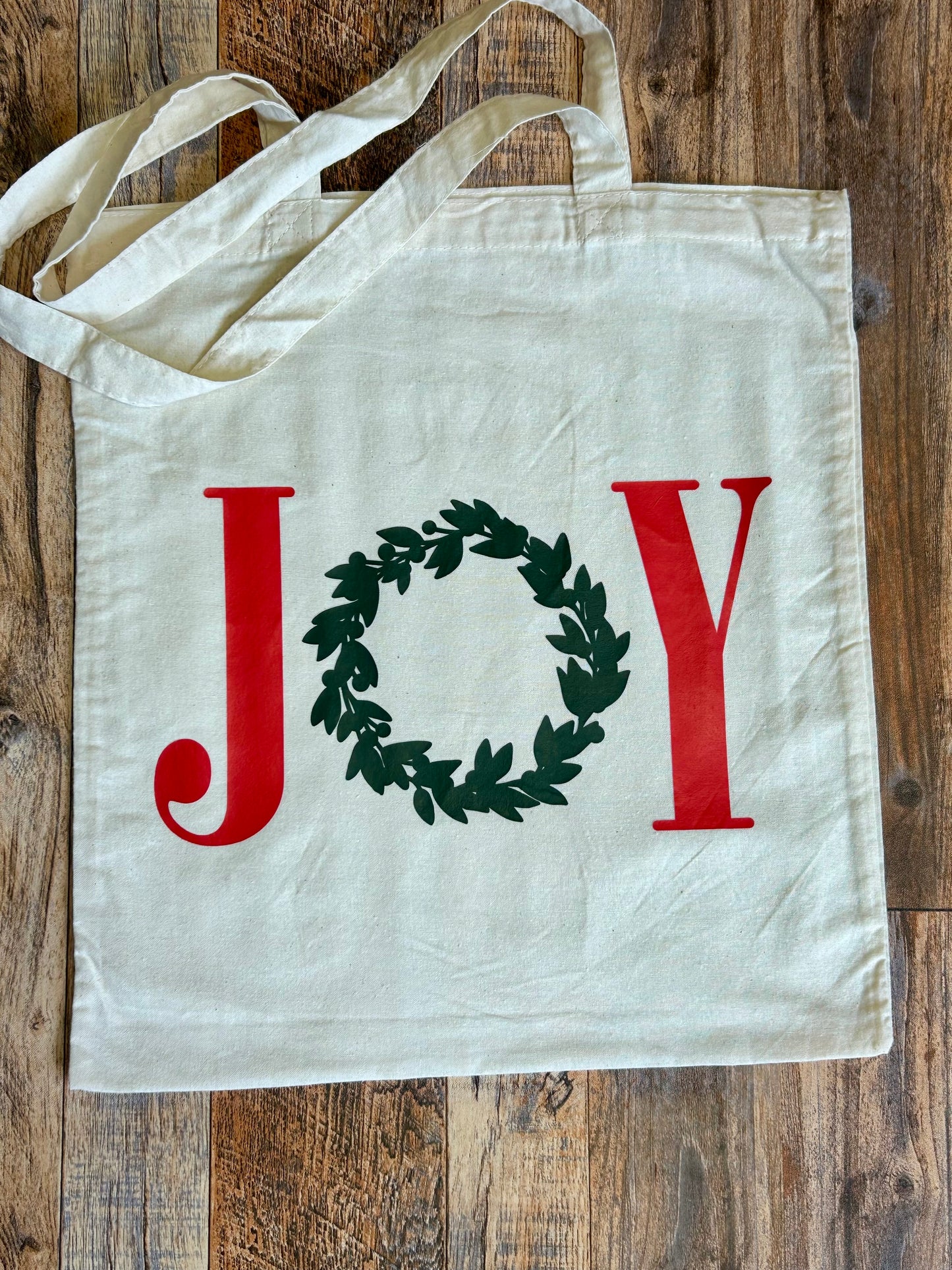 Joy Wreath Tote Bag