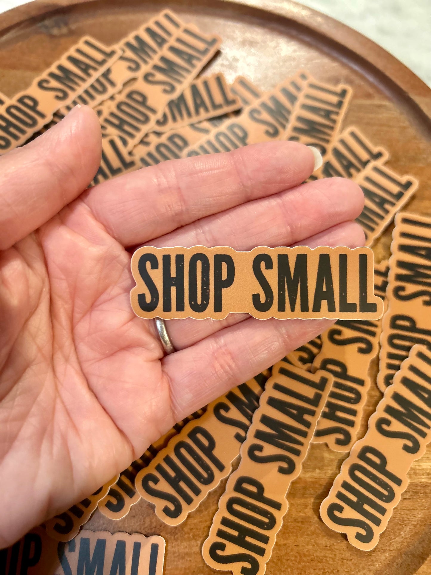 Shop Small Sticker • toasty brown