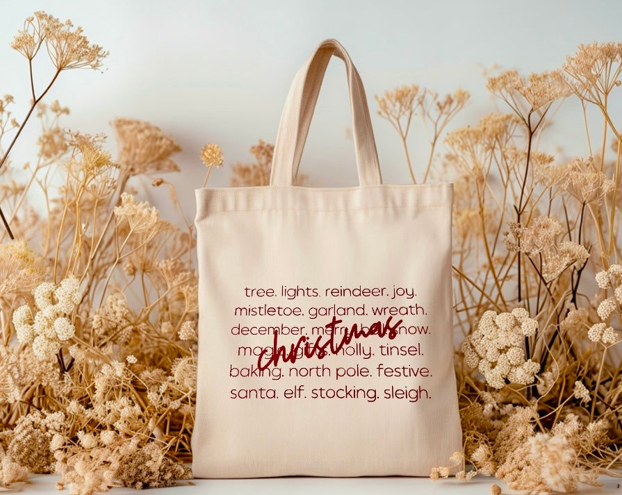 Red Christmas Tote Bag