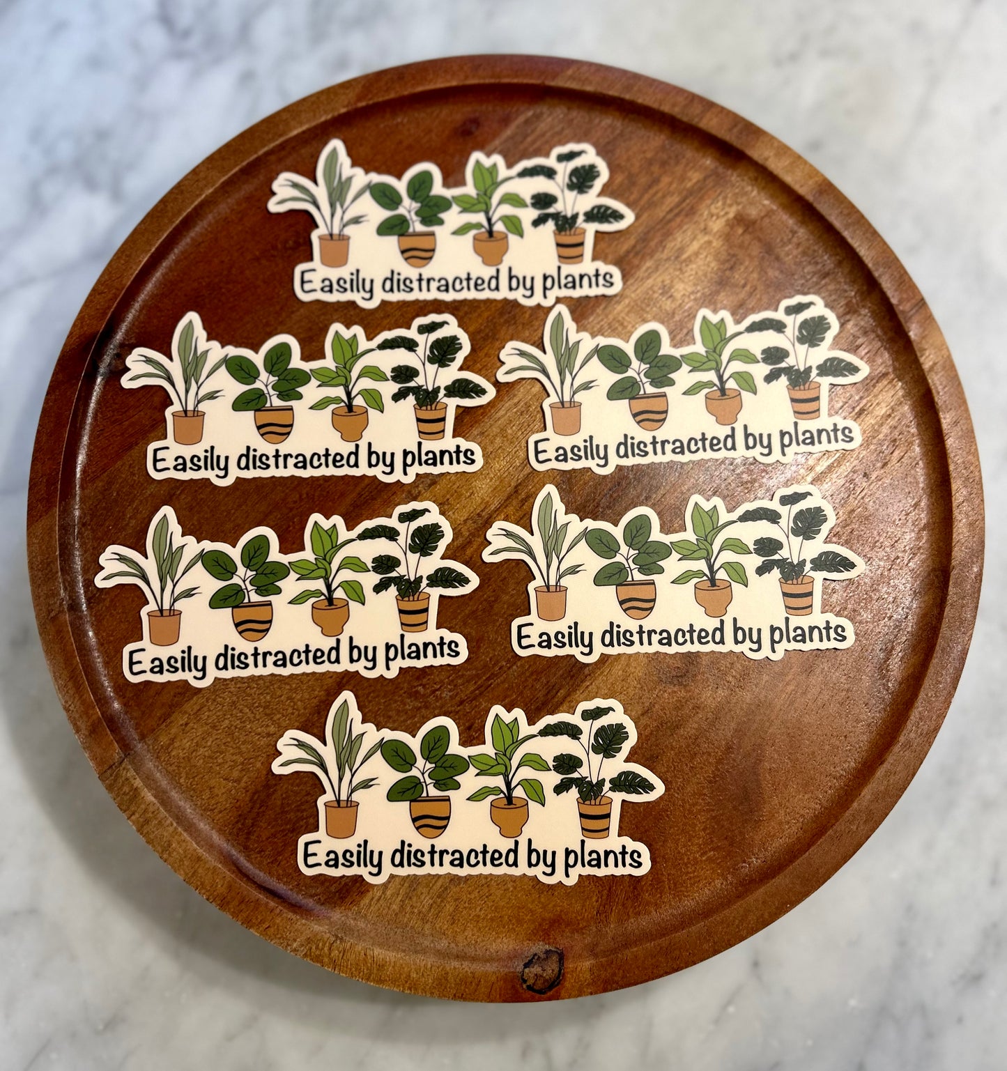 Easily distracted by plants sticker