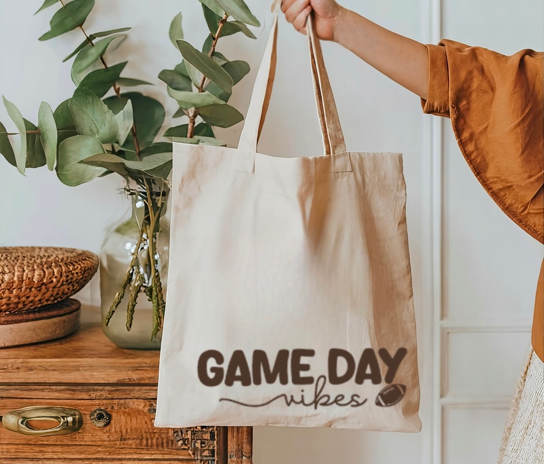Game Day vibes tote bag