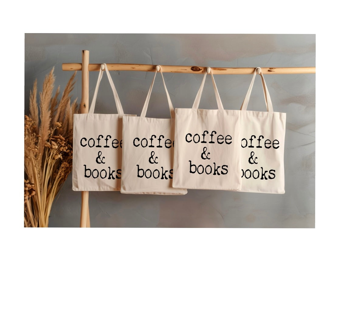 Coffee & books small tote bag