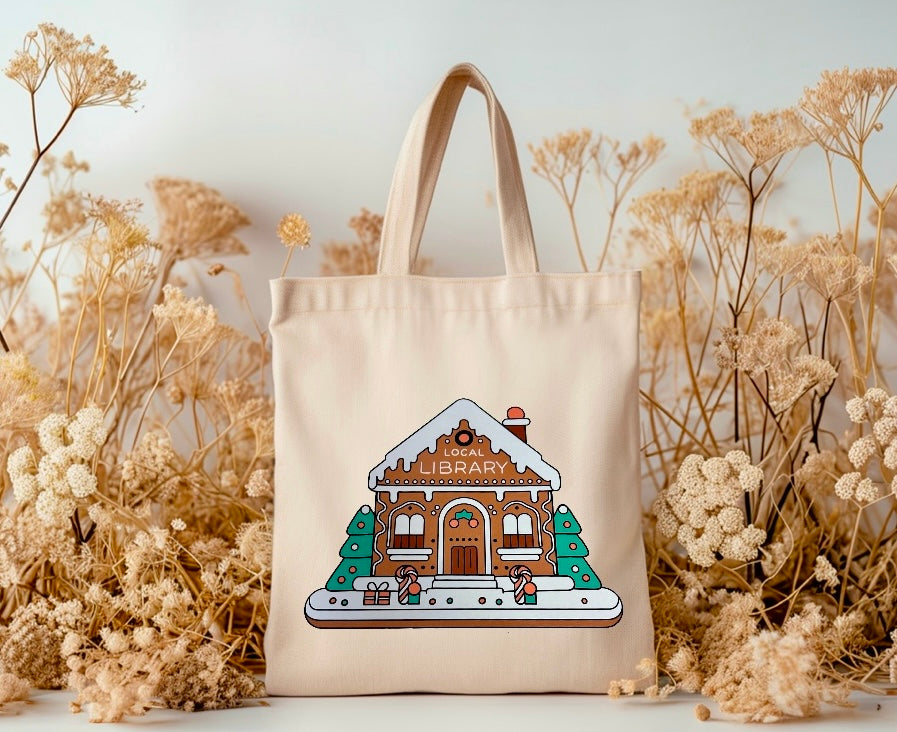 Local Gingerbread Library Tote Bag
